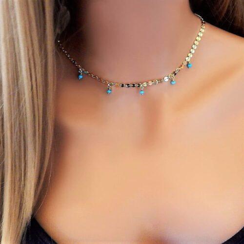 Collier turquoise fait main