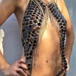 Handmade sequin body chain