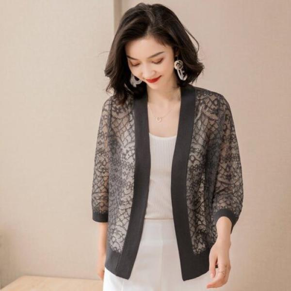 Women's New Knitted Crochet Coat