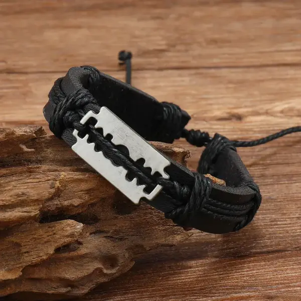 Bracelet en cuir fait main pour homme