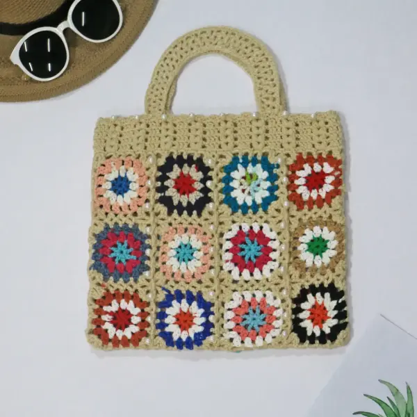 Grand sac fourre-tout fait main au crochet