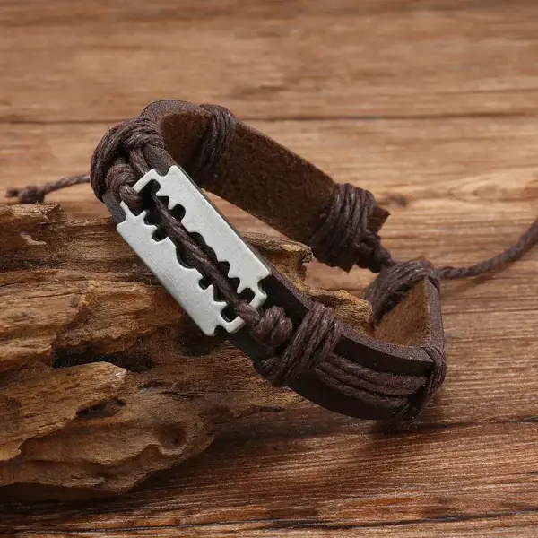 Bracelet en cuir fait main pour homme