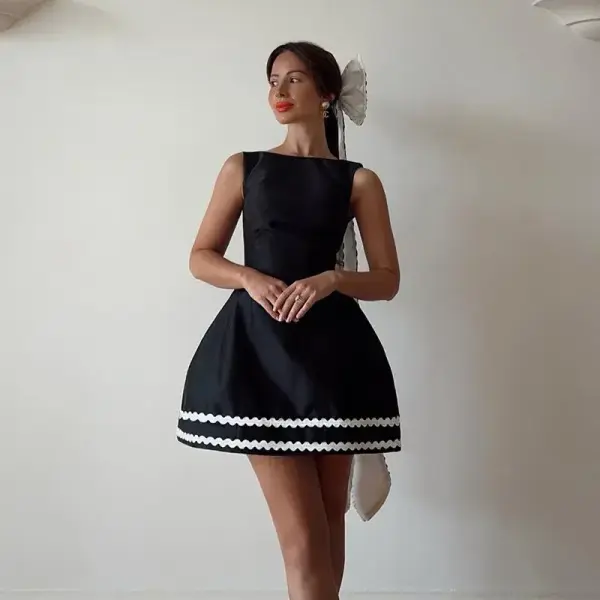 Elegant handmade short dress