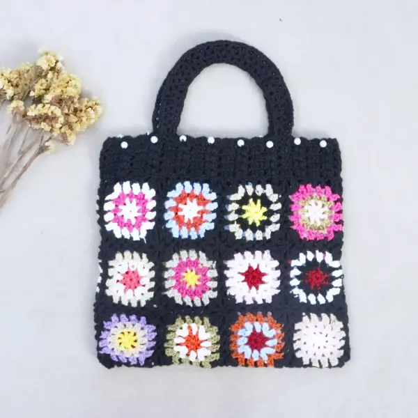 Grand sac fourre-tout fait main au crochet