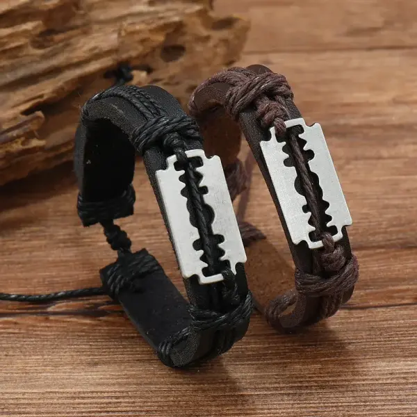 Bracelet en cuir fait main pour homme