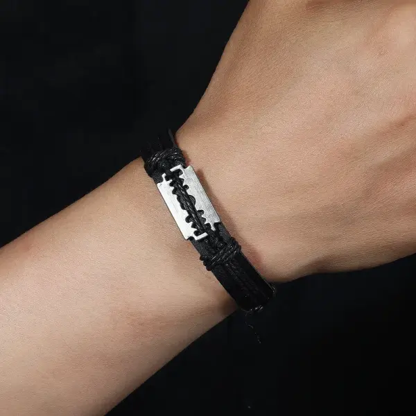 Bracelet en cuir fait main pour homme