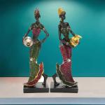 Statue miniature de femme danseuse africaine