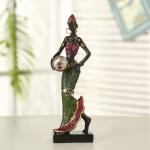 Statue miniature de femme danseuse africaine