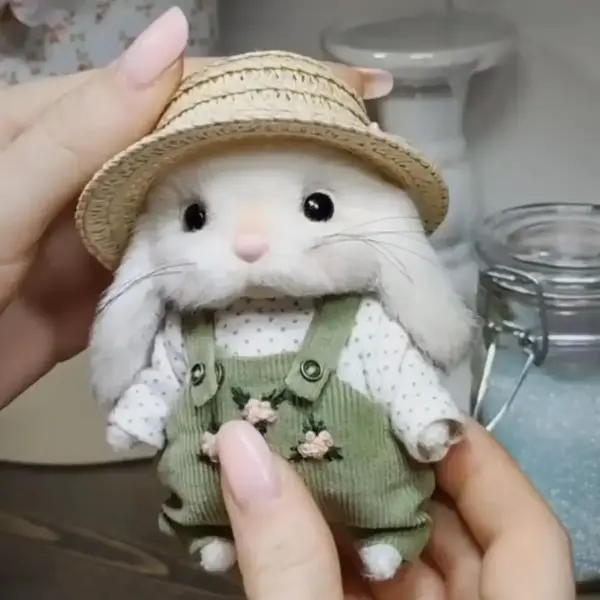 Jolie poupée de lapin au crochet